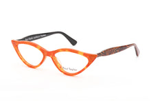 Load image into Gallery viewer, M002 Optical Glasses M9 Burnt Orange Mottle FRONT with Tiger TEMPLES - Paul Taylor Eyewear
