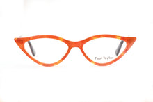Load image into Gallery viewer, M002 Optical Glasses M9 Burnt Orange Mottle FRONT with Tiger TEMPLES - Paul Taylor Eyewear