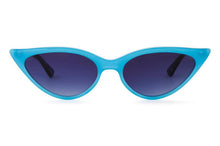 Load image into Gallery viewer, M001 Sunglasses Y90 Opaque Light Pale Blue FRONT with Blue & Black fleck TEMPLES - Paul Taylor Eyewear