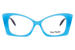 Y90 Opaque Light Pale Blue FRONT with Blue & Black fleck TEMPLES
