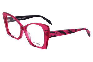 JA504 Deep Cocktail Rose FRONT with Fuchsia Pink Tiger TEMPLES