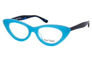 Y90 Opaque Light Pale Blue FRONT with Blue & Black fleck TEMPLES