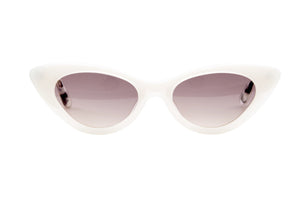 E6H Warm White FRONT with Black White & Crystal Fleck TEMPLES