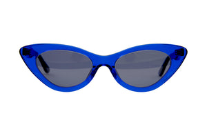A203 POLARISED Royal Blue FRONT with Dark Blue & Black Fleck Tortoiseshell TEMPLES