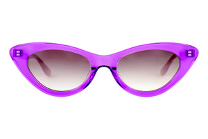 38M Transparent Vibrant Lilac Purple FRONT with Mauve TEMPLES