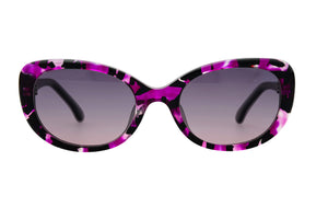 Z53/M100 POLARISED Purple Mottle FRONT with Black TEMPLES