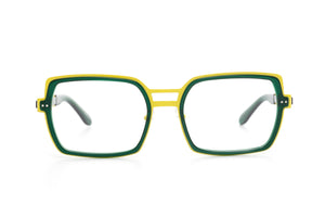 M26 Yellow STAINLESS STEEL with Green ACETATE