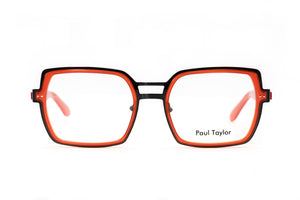 M9/M100 Black STAINLESS STEEL with Burnt Orange ACETATE
