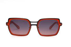 M9/M100 POLARISED Black STAINLESS STEEL with Burnt Orange ACETATE