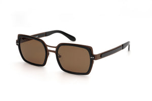 M100/BR POLARISED Chocolate Brown STAINLESS STEEL with Black ACETATE