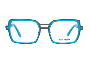 Y91 Grey STAINLESS STEEL with Bold Blue ACETATE
