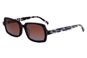 M100/Y4 Black FRONT with Black Pearl Silver and Crystal Patterned TEMPLES