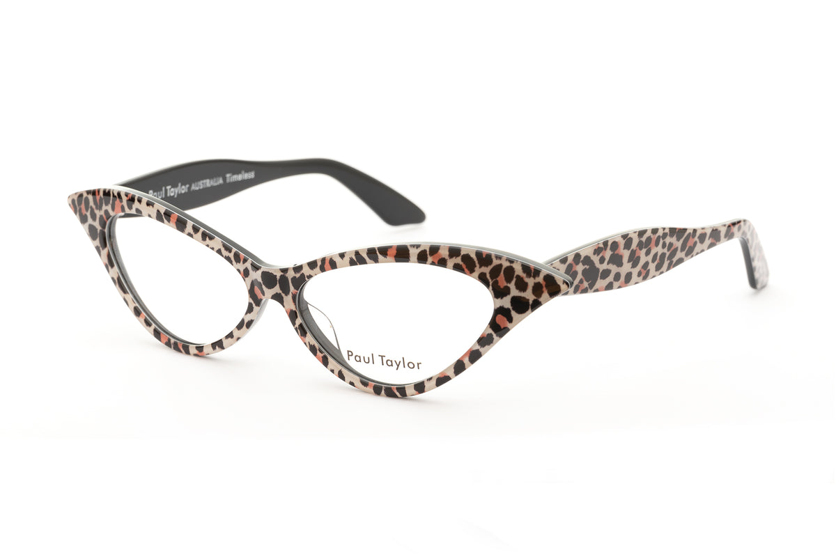 DORIS Optical Glasses K4 Tan Orange Black Leopard - Paul Taylor Eyewear