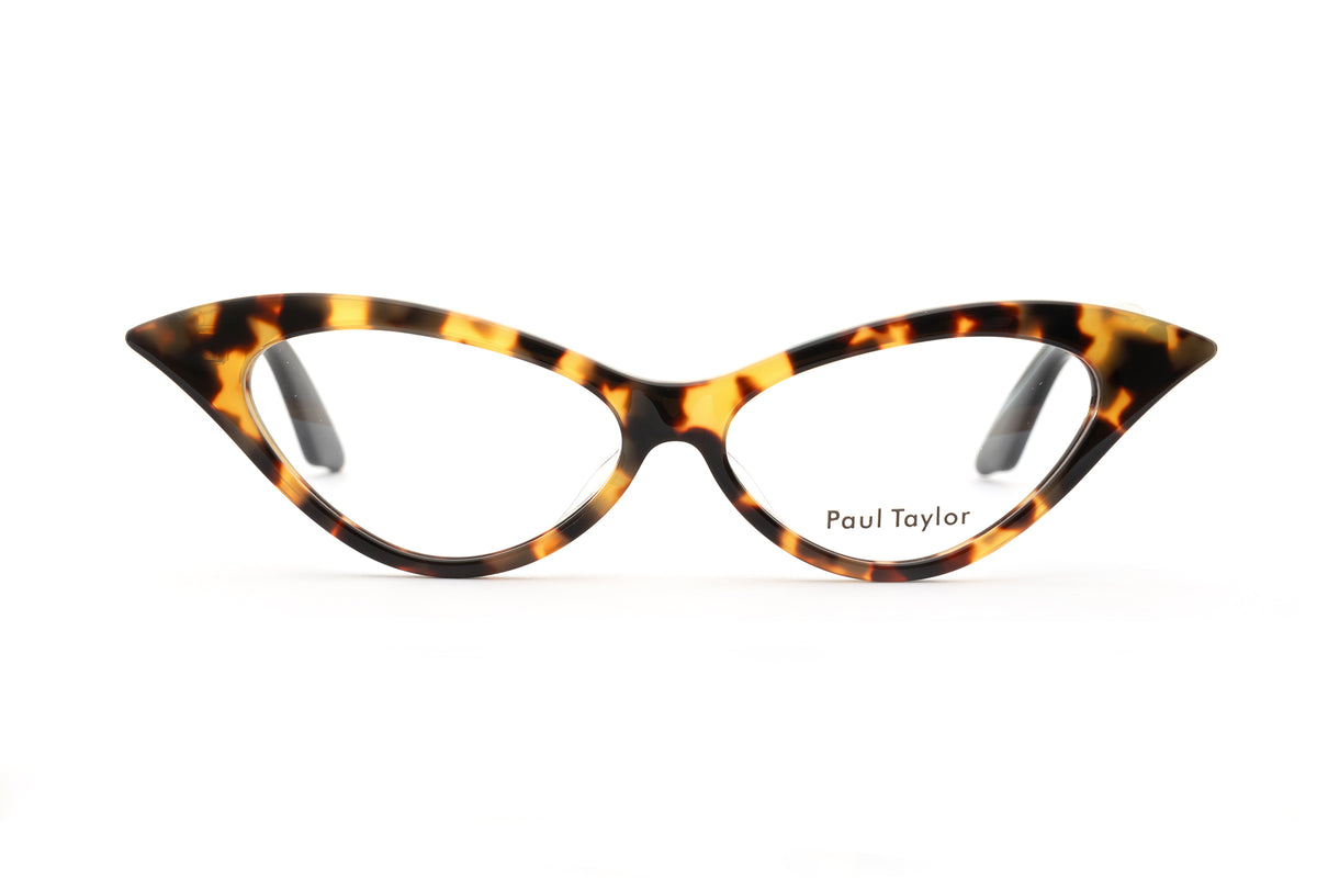 DORIS Optical Glasses M228/M100 Light & Dark Marble Tortoiseshell FRONT with Black TEMPLES - Paul Taylor Eyewear