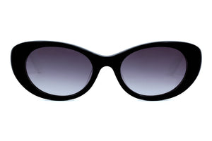 M100/W Black FRONT with White TEMPLES