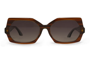 CH29 POLARISED Caramel Honey Patterned FRONT with Grey TEMPLES