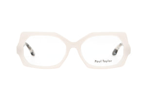 E6H Warm White FRONT with Black White & Crystal Fleck TEMPLES