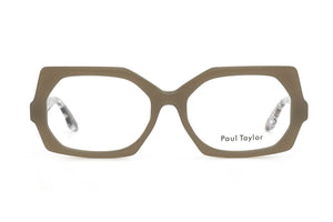 JA1 Tan Bone Brown FRONT with Black White Tan Bone Brown Block Patterned TEMPLES