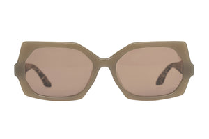 JA1 Tan Bone Brown FRONT with Black White Tan Bone Brown Block Patterned TEMPLES