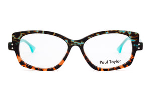 MF6 Teal to Orange graduated Tortoiseshell FRONT with Teal TEMPLES