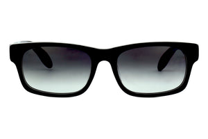 LM01 Shiny Black FRONT with Black & White Swirl UNDERLAY