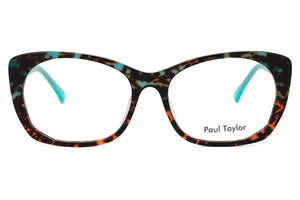 MF6 Teal to Orange graduated Tortoiseshell FRONT with Teal TEMPLES