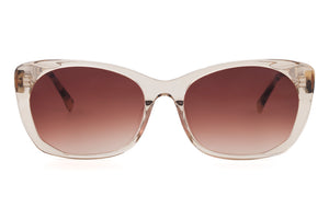 M58 Transparent Light Caramel FRONT with Dark & Light Tortoiseshell TEMPLES