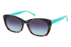 MF6 Teal to Orange graduated Tortoiseshell FRONT with Teal TEMPLES
