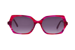 E16 Pink & Purple Swirl FRONT with Pink & Purple Underlay TEMPLES
