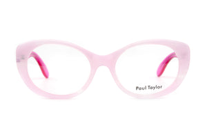 ZA71 Soft Pink Swirl Pattern FRONT with Hot Pink TEMPLES
