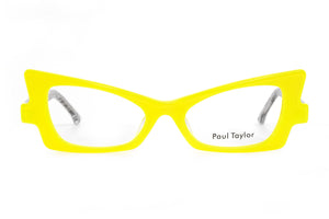 E62 Canary Yellow FRONT with Black & White Patterned underlay TEMPLES