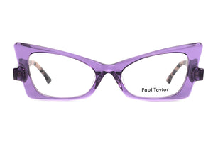 J101 Transparent Mid Purple FRONT with Opaque Purple Tortoiseshell TEMPLES