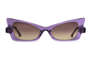 J101 Transparent Mid Purple FRONT with Opaque Purple Tortoiseshell TEMPLES