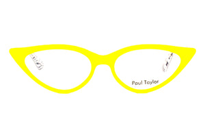 E62 Canary Yellow FRONT with Black & White Patterned underlay TEMPLES