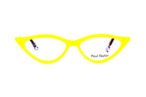 E62 Canary Yellow FRONT with Black & White Patterned underlay TEMPLES
