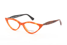 Load image into Gallery viewer, M002 Optical Glasses M9 Burnt Orange Mottle FRONT with Tiger TEMPLES - Paul Taylor Eyewear
