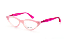 Load image into Gallery viewer, M002 Optical Glasses ZA71 Soft Pink Swirl Pattern Front with Hot Pink TEMPLES - Paul Taylor Eyewear
