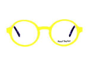 E62 Canary Yellow FRONT with Black & White Patterned underlay TEMPLES