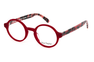 Y68L Warm Red and a hint of sparkled FRONT with Maroon Plum Tortoiseshell TEMPLES