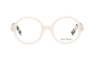 E6H Warm White FRONT with Black White & Crystal Fleck TEMPLES