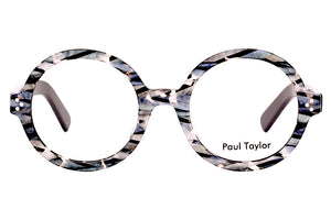 Y4/M100 Black Pearl Silver and Crystal patterned FRONT with Black TEMPLES