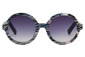 +++ DISCONTINUED SEE SALE PAGE+++ Y4/M100 Black Pearl Silver and Crystal Patterned FRONT with Black TEMPLES