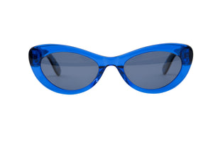 A203 POLARISED Royal Blue FRONT with Dark Blue & Black Fleck Tortoiseshell TEMPLES