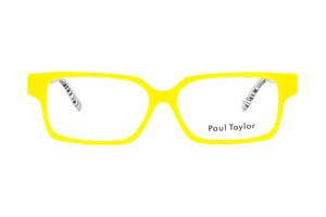E62 Canary Yellow FRONT with Black & White Patterned underlay TEMPLES
