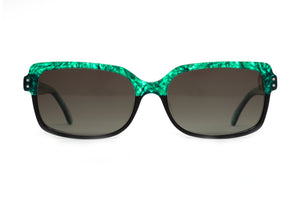 ZM2 POLARISED Mottle Bottle Green to Black FRONT with Mottle Bottle Green TEMPLES