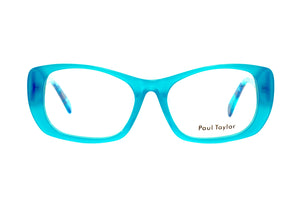 JY08 Bold Sky Blue FRONT with Royal Ocean Blue, Sky Blue & Pearl Blue Marbled TEMPLES