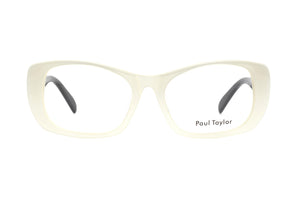 Y32/M100 Pearl White FRONT with Black TEMPLES