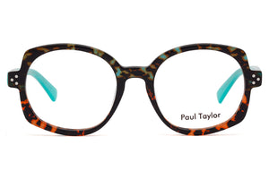 MF6 Teal to Orange graduated Tortoiseshell FRONT with Teal TEMPLES
