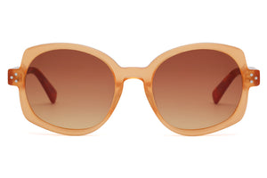 A85 Warm Light Orange FRONT with Burnt Orange Mottled TEMPLES