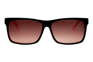 Black FRONT with Orange UNDERLAY